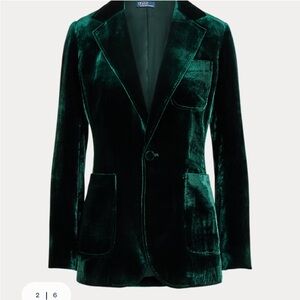 Polo by Ralph Lauren Silk Blend Velvet Blazer